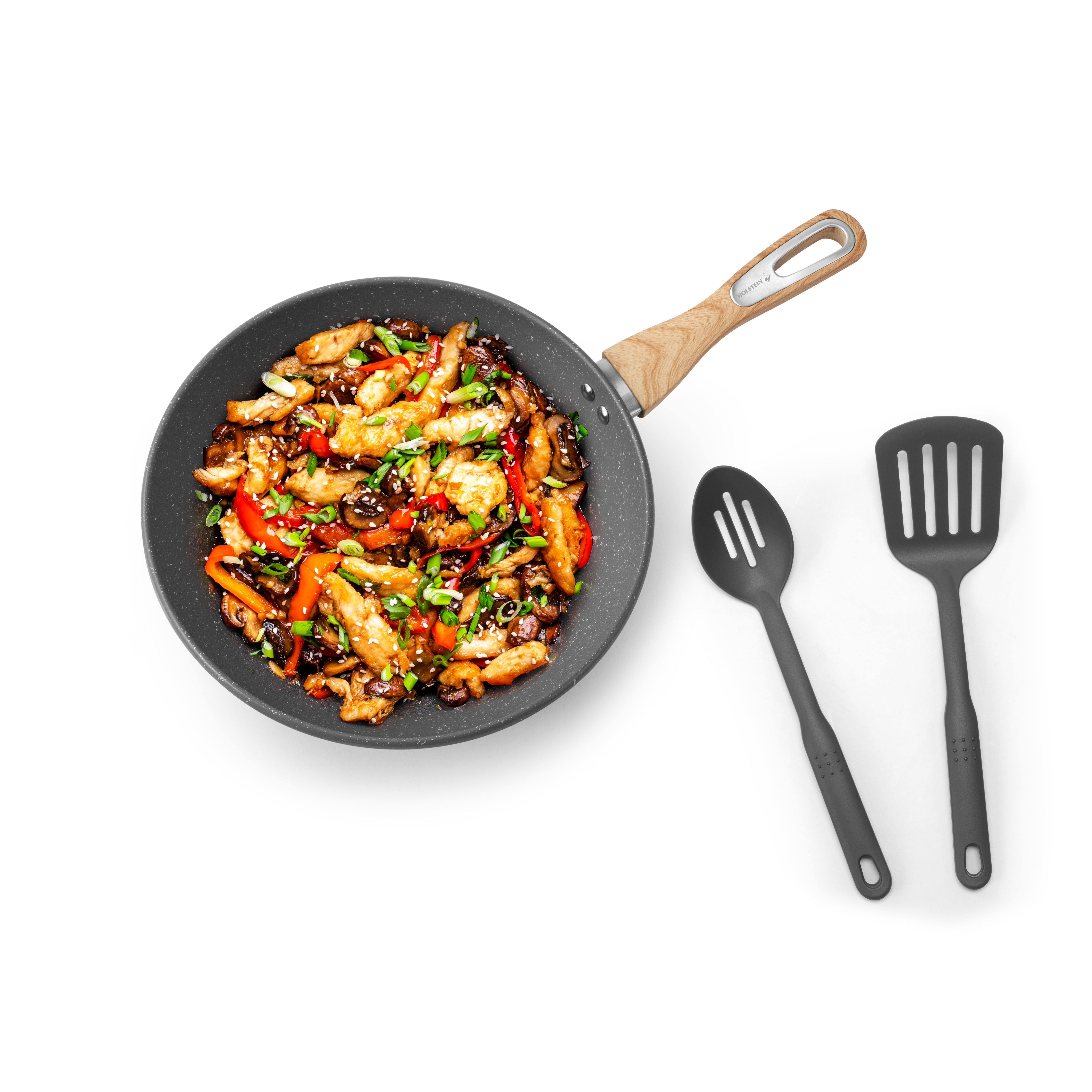 Wok 30 cm con Utensilios