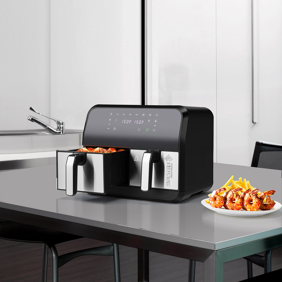 8QT DUAL BASKET DIGITAL AIR FRYER