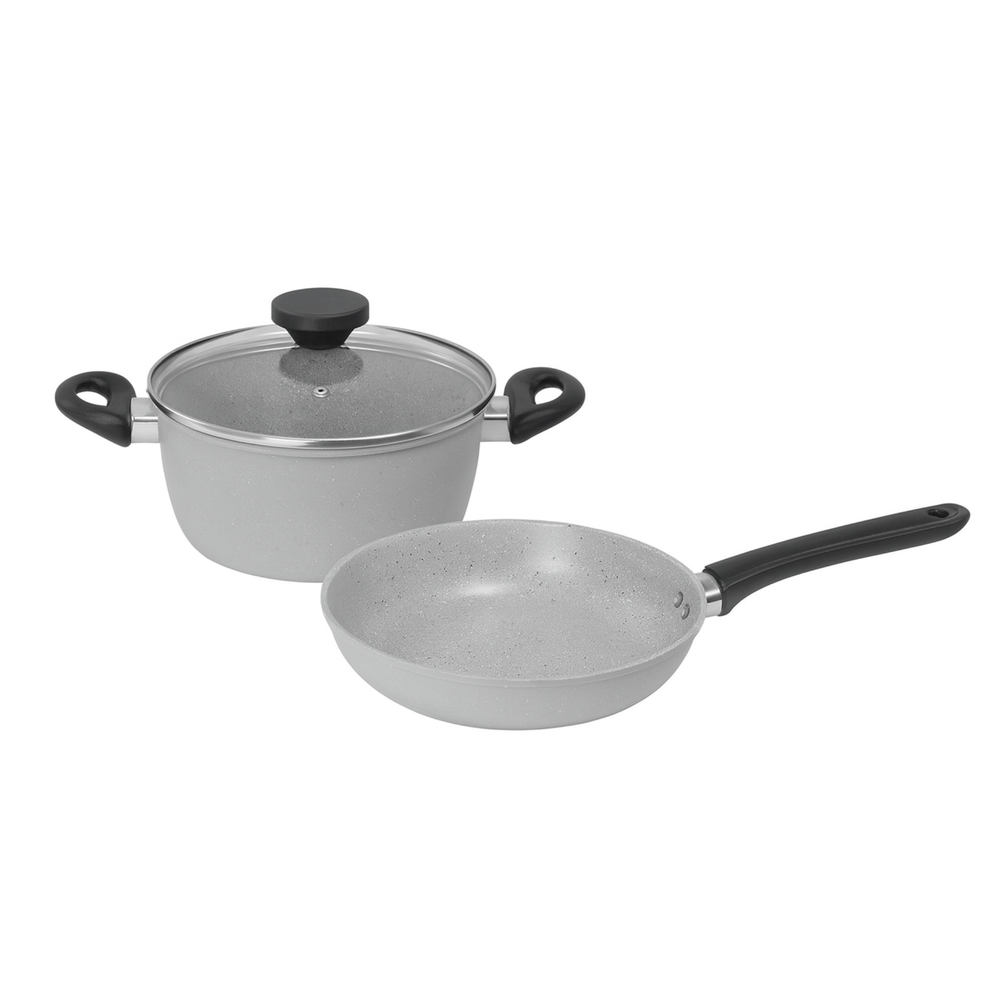 Set de Olla y Sartén de Aluminio Forjado