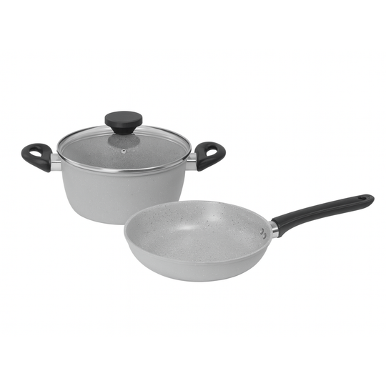 Set de Olla y Sartén de Aluminio Forjado