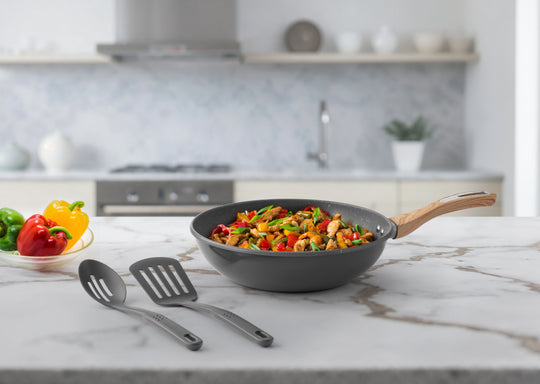 WOK DE 30 CM CON UTENSILIOS