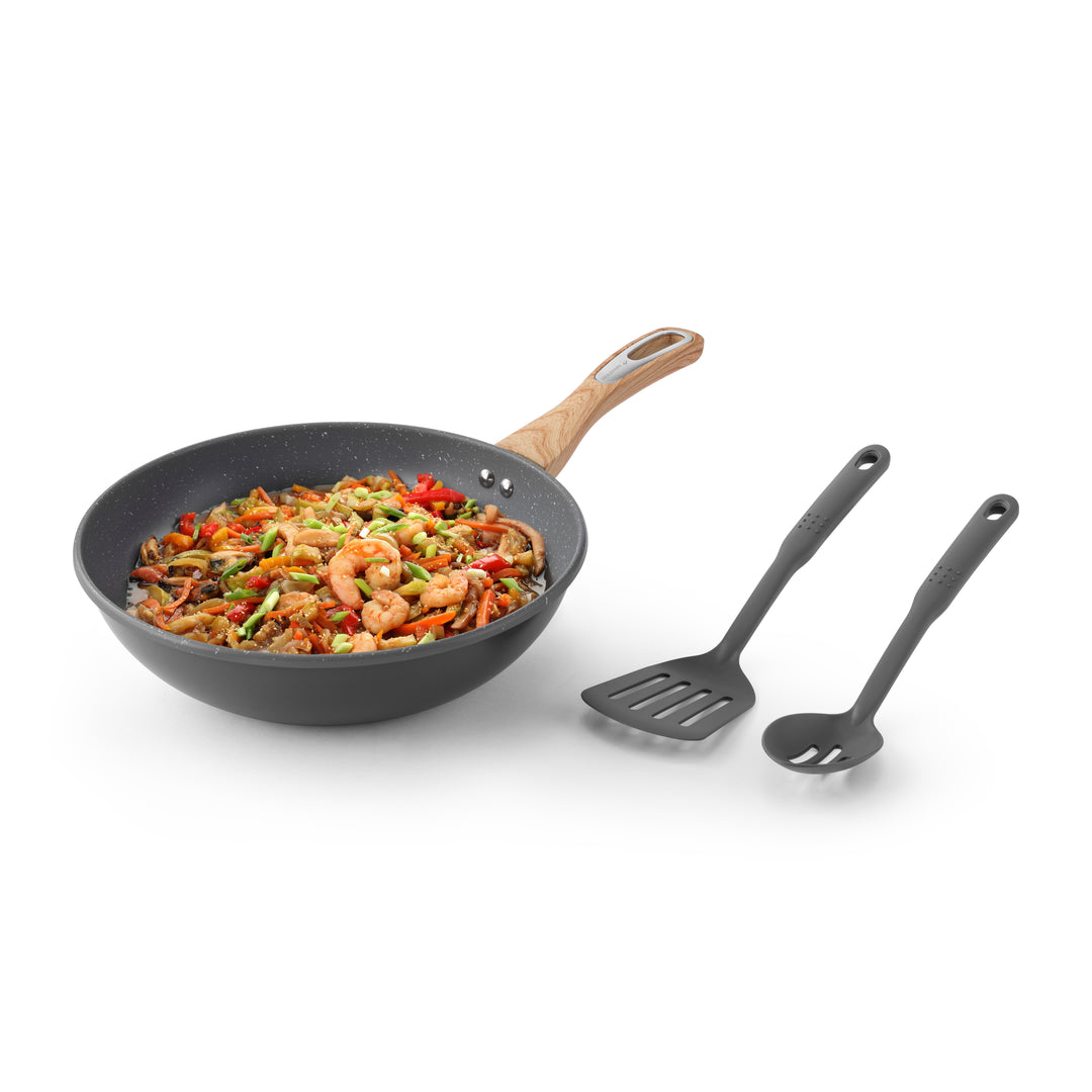 WOK DE 30 CM CON UTENSILIOS