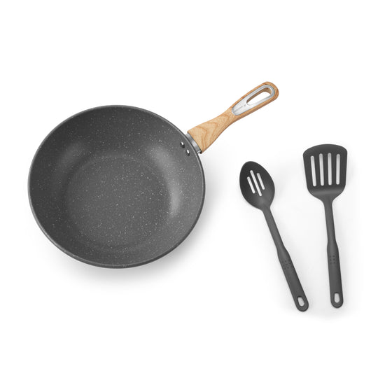 WOK DE 30 CM CON UTENSILIOS