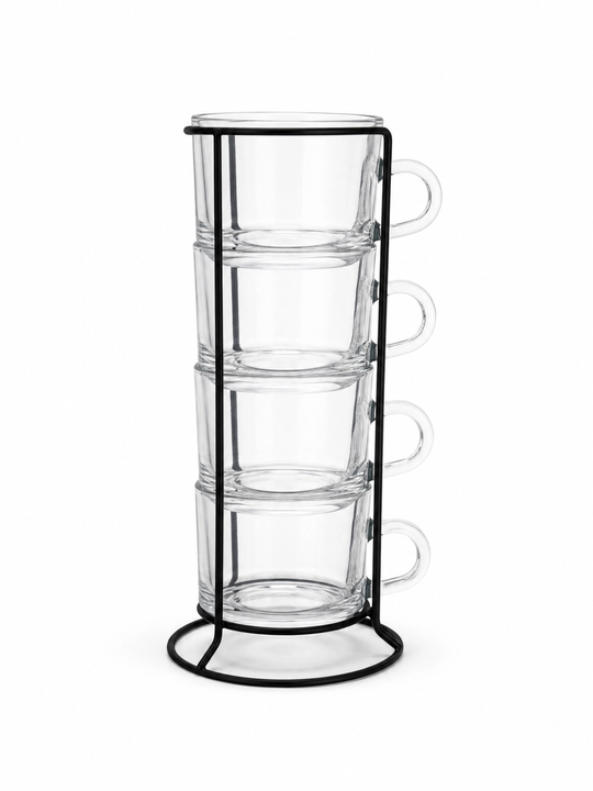 JUEGO DE CAFÉ DE VIDRIO DE 5 PIEZAS - imagen 1