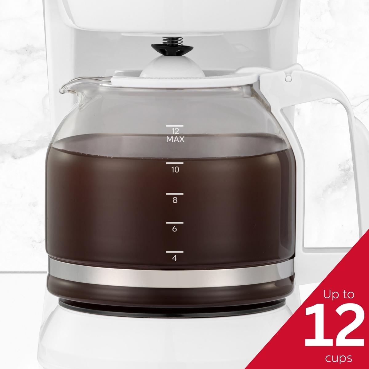12-CUP COFFEE MAKER WHITE & GOLD COLOR