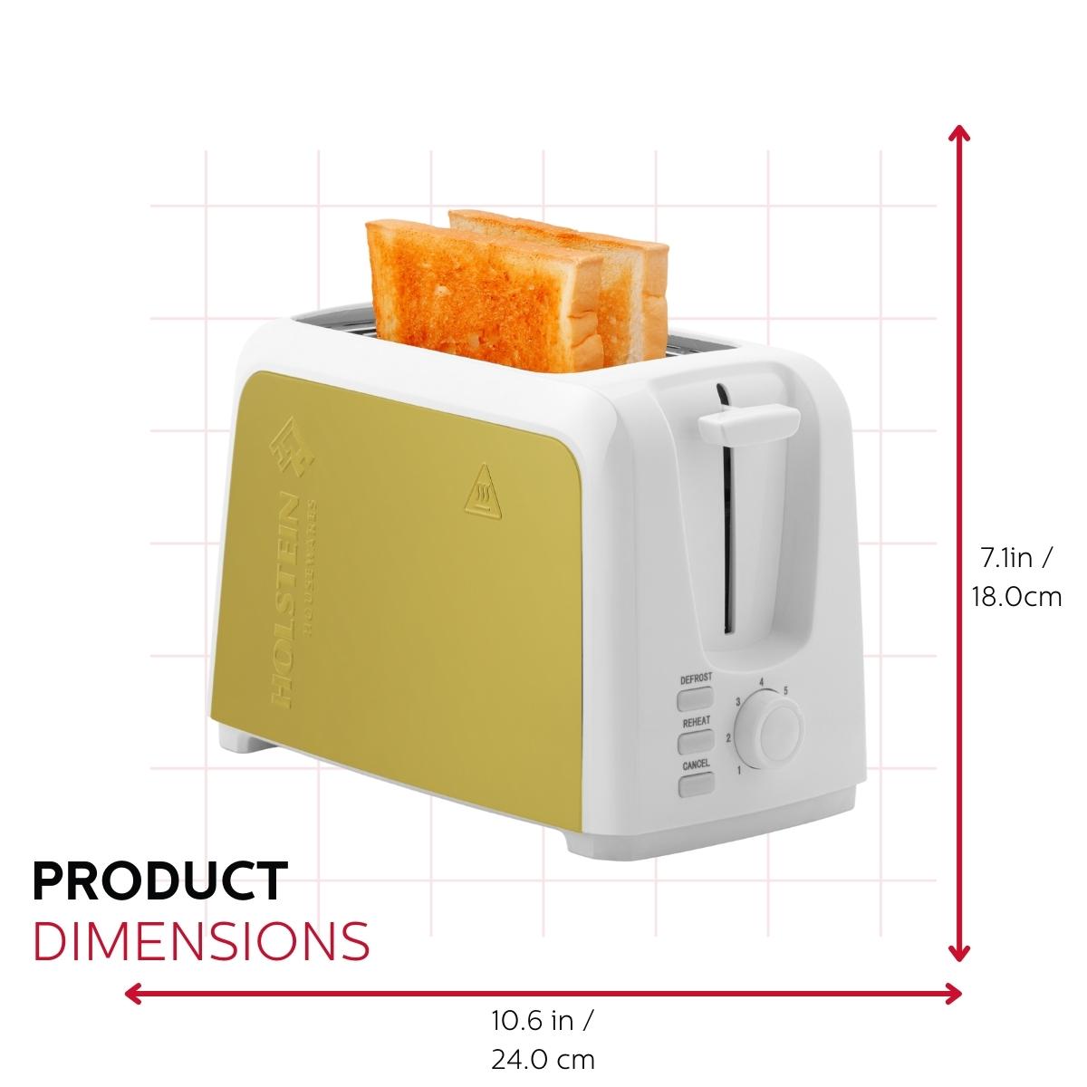 2-SLICE TOASTER WHITE & GOLD COLOR