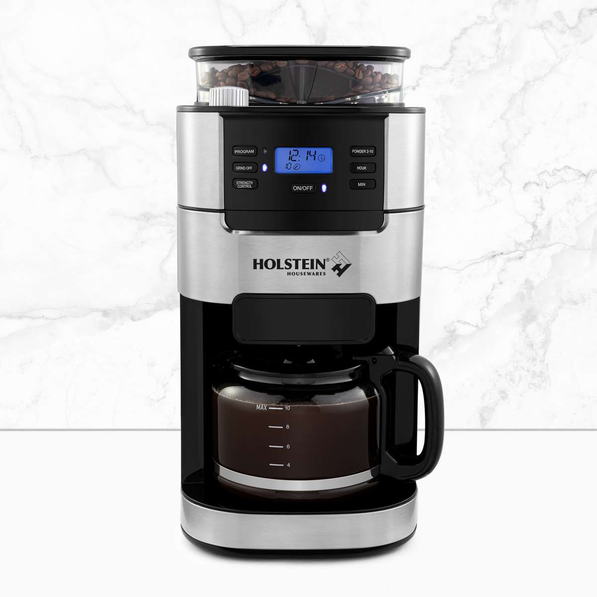 10-CUP GRIND AND BREW PROGRAMMABLE COFFEE MAKER