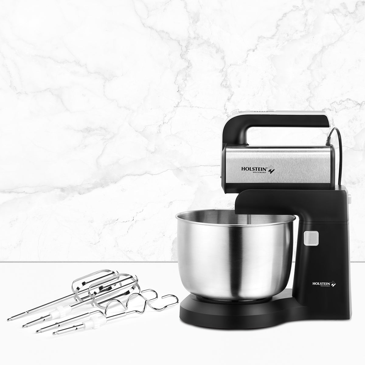 5-SPEED HAND AND STAND MIXER WITH LED