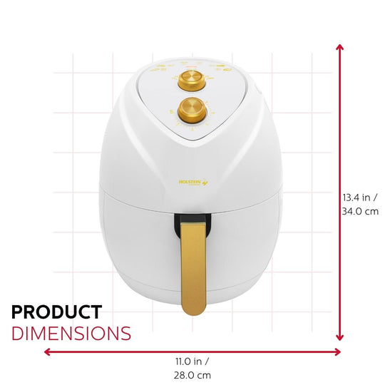 4.8QT AIR FRYER WHITE &amp; GOLD COLOR