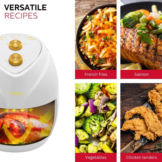 4.8QT AIR FRYER WHITE &amp; GOLD COLOR