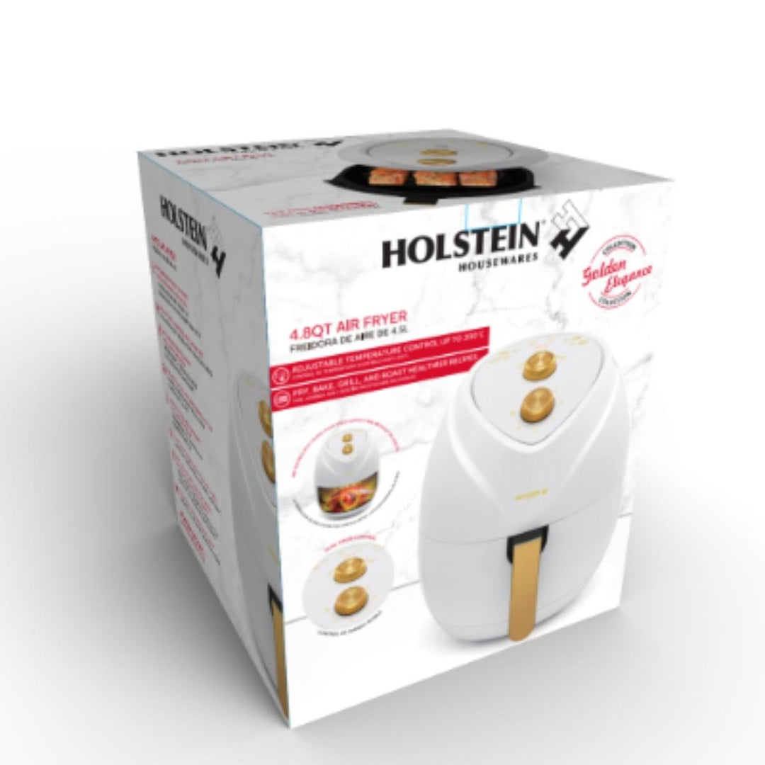 4.8QT AIR FRYER WHITE &amp; GOLD COLOR