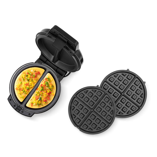 2-IN-1 WAFFLE &amp; OMELET MAKER