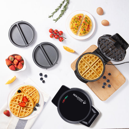 2-IN-1 WAFFLE &amp; OMELET MAKER